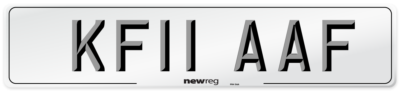 KF11 AAF Number Plate from New Reg